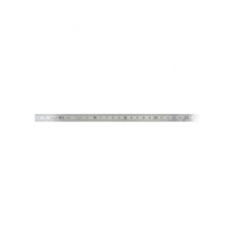 Steel ruler inox 25cm, double-sided