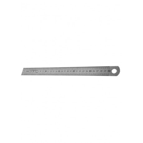 Steel ruler inox 30cm, double-sided