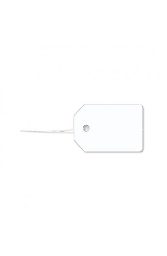 Etiquette carton neutre 31x45mm, fil blanc