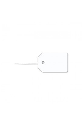 Etiquette carton neutre 19x28mm, fil blanc