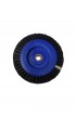 Brosse de soie noire centre plastique bleu
