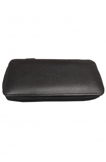 Flat leather wallet 20cm