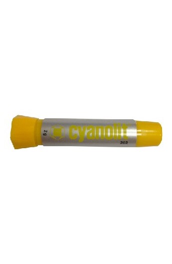 Colle CYANOLIT jaune tube 2grs