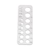 Rectangular plate gauge for round stone