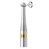 Fraise double cône en carbure 414AU 0.9mm,la boîte de 2 pièces.