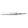 Tweezer with slide lock and serration