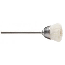 White goat cutting brush 6mm﻿﻿, mounted